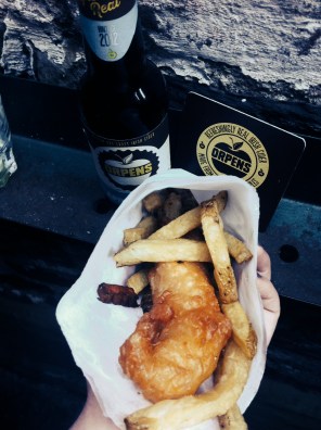 Orpens with fish and chips.. yum!